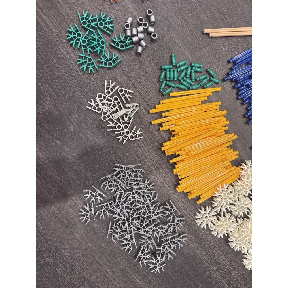 527 K'NEX RODS CONNECTORS Mixed Bulk Lot Replacement Parts KNEX Organized - Picture 5 of 10
